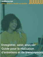 Enregistrer, saisir, analyser - Guide pour la réalisation d'entretiens et de transcriptions