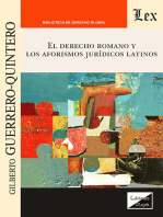 Derecho romano y los aforismos jurídicos latinos