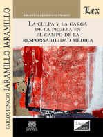 La Culpa y la Carga de la Prueba en el Campo de la Responsabilidad Médica