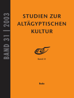 Studien zur Altägyptischen Kultur Band 31