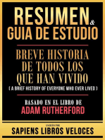 Resumen & Guia De Estudio - Breve Historia De Todos Los Que Han Vivido (A Brief History Of Everyone Who Ever Lived) - Basado En El Libro De Adam Rutherford