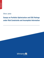 Essays on Portfolio Optimization and ESG Ratings under Risk Constraints and Incomplete Information