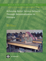 Achieving Better Service Delivery Through Decentralization in Ethiopia