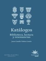 Katálogos: Biblioteca, lectura y resonancias