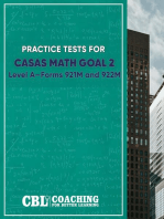 Practice Tests for Math GOAL 2 Level A―Forms 921M and 922M