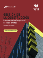 Gestión de la construcción: Presupuesto de obra y control de costos directos | Tercera edición corregida