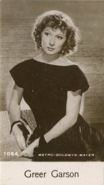 Greer Garson 1940 De Beukelaer Trading Card