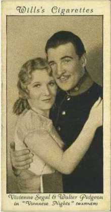 Walter Pidgeon and Vivienne Segal 1931 Wills Cinema Stars