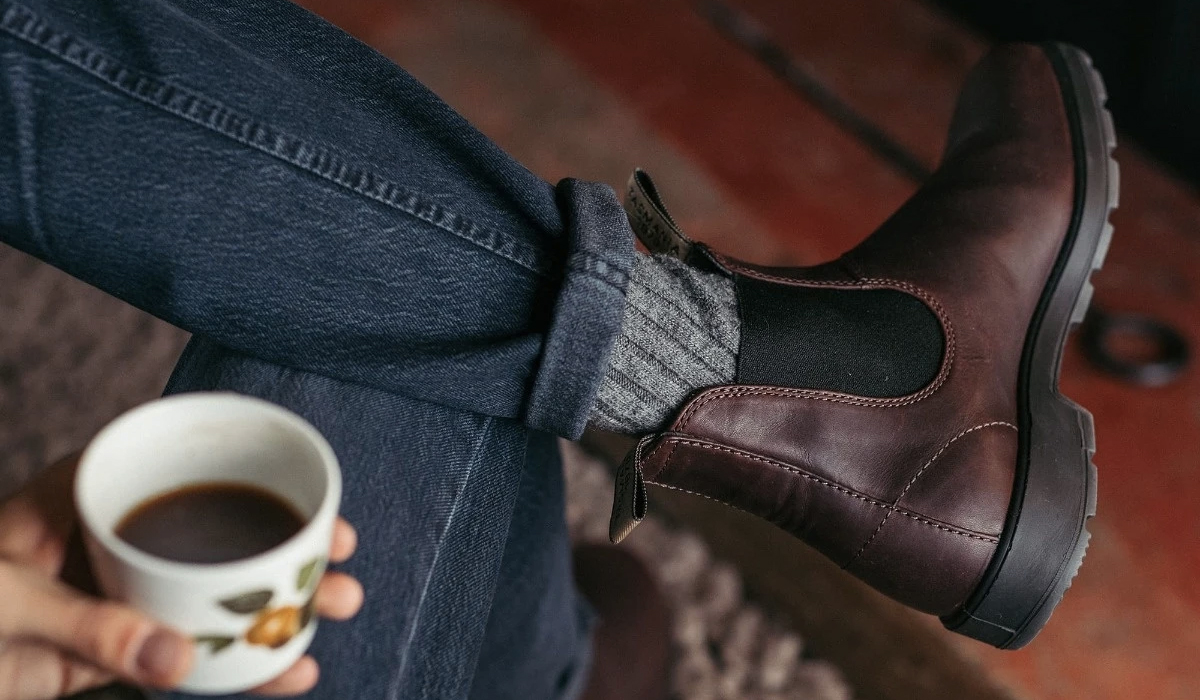 auburn premium leather chelsea boots