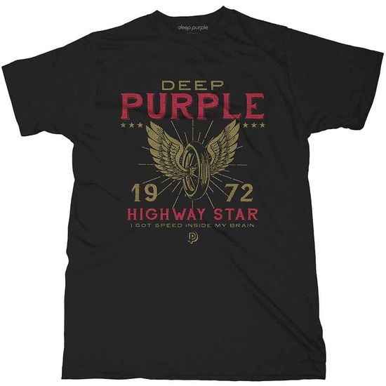 Cover for Deep Purple · Deep Purple Unisex T-Shirt: Highway Star (T-shirt) [size S] [Black - Unisex edition] (2020)