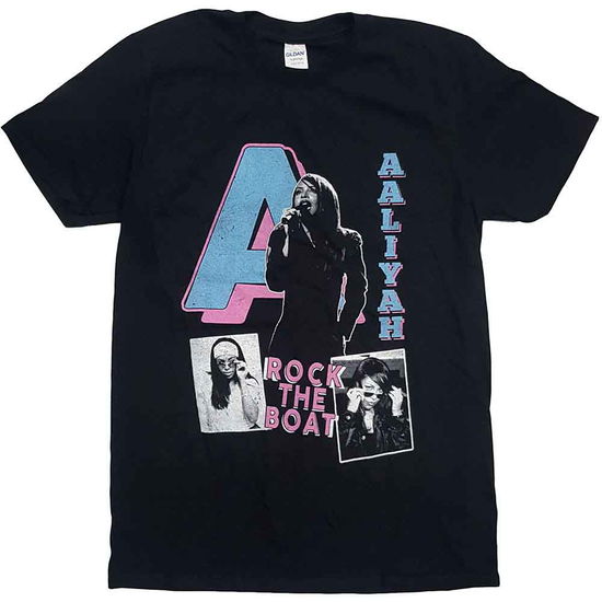 Cover for Aaliyah · Aaliyah Unisex T-Shirt: Rock The Boat (T-shirt) [size M] [Black - Unisex edition] (2020)