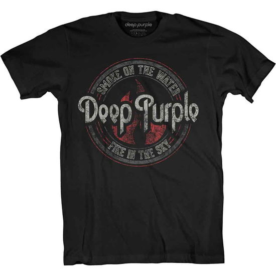 Cover for Deep Purple · Deep Purple Unisex T-Shirt: Smoke Circle (T-shirt) [size S] [Black - Unisex edition] (2020)