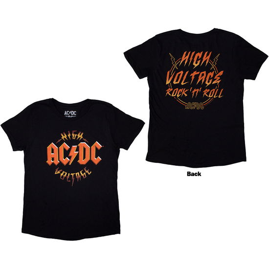 Cover for AC/DC · AC/DC Ladies T-Shirt: High Voltage RnR (Back Print) (T-shirt) [size XL] (2024)