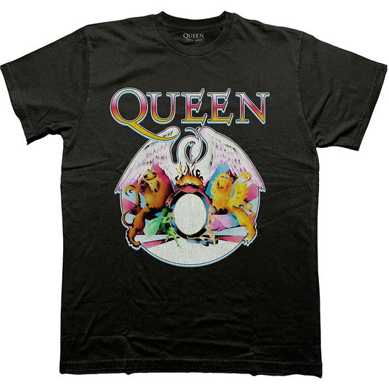 Cover for Queen · Queen Unisex T-Shirt: Multi Colour Crest (T-shirt) [size S] (2024)