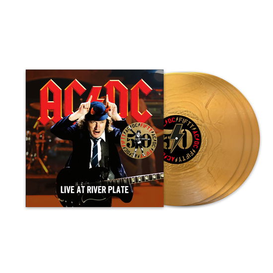 Cover for Ac/Dc · Live At River Plate (LP) [Limited Gold Vinyl edition] (2024)