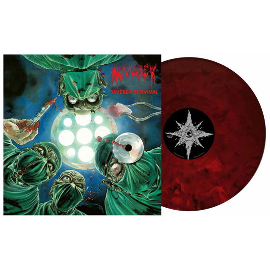 Cover for Autopsy · Severed Survival (35th Anniversary Edition) (Marble Vinyl) (Green Cover) (LP) [Red / Black Marbled edition] (2024)