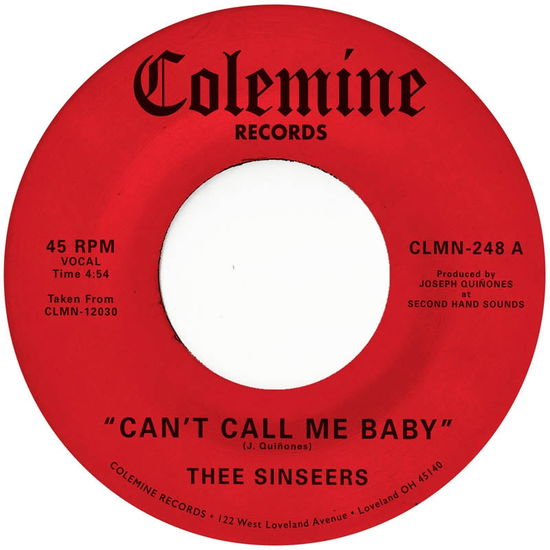 Cover for Thee Sinseers · Can’t Call Me Baby (7&quot;) (2024)