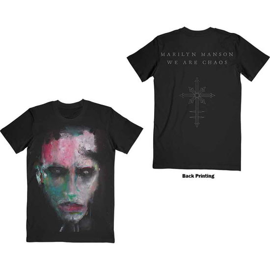 Cover for Marilyn Manson · Marilyn Manson Unisex T-Shirt: We Are Chaos (Back Print) (T-shirt) [size S] [Black - Unisex edition] (2020)