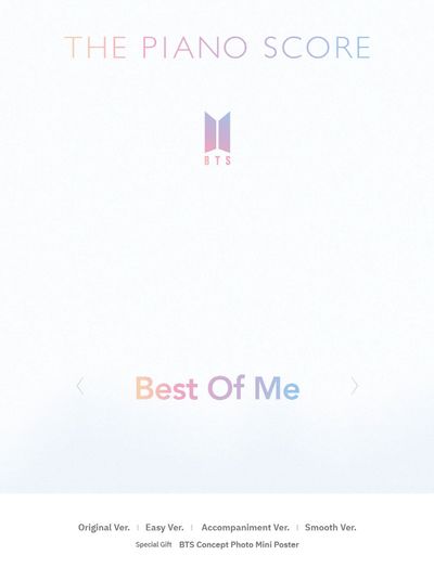 Cover for BTS · Piano Score: BTS - Best of Me (Book) (2024)