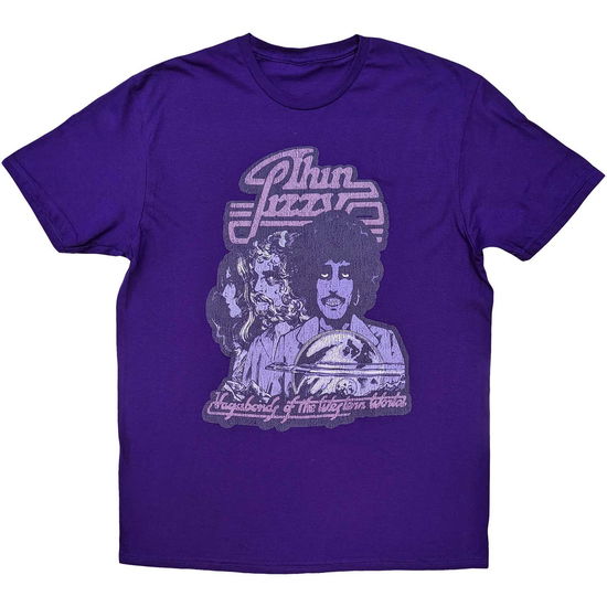 Cover for Thin Lizzy · Thin Lizzy Unisex T-Shirt: Vagabonds of the Western World Mono Distressed (T-shirt) [size S] (2023)