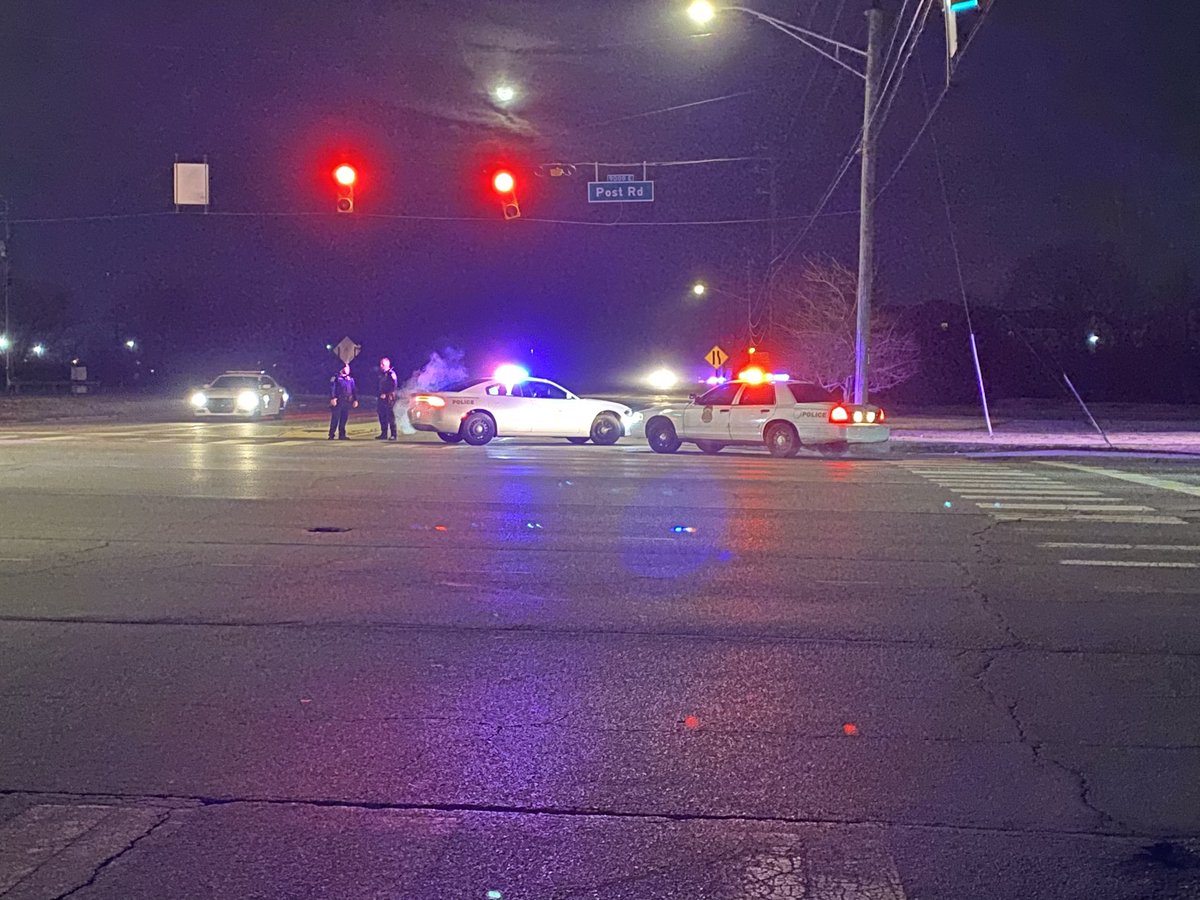 Here at 46th and Post Rd in Lawrence where police tell they're investigating a major incident. Officers have blocked off part of the road at 46th and there is a very heavy police presence in the area