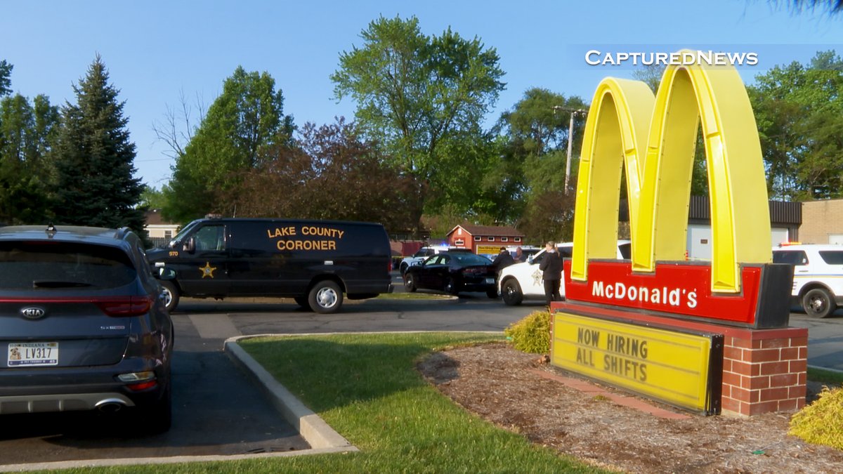 HIGHLAND, IN: Coroner on scene at Mcdonald's after Police called for an unresponsive male found on ground next to a dumpster. Appears to be an isolated incident and the investigation is ongoing.