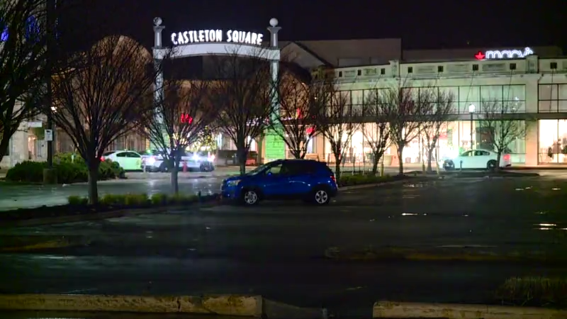 Indianapolis police now say that a person showed up at a local hospital with a gunshot wound and is stable. That person was shot at the Castleton Square Mall during this evening's incident