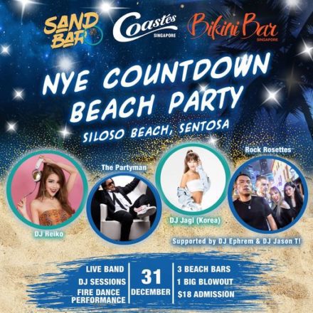 New Year’s Eve Countdown Sentosa Beach Party! | Indoconnect Singapore