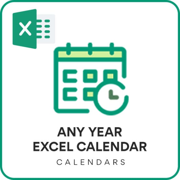 Any Year Calendar Excel Template