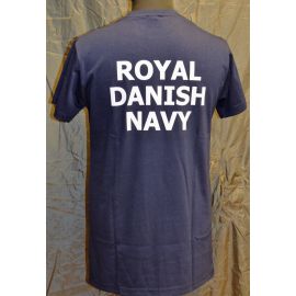 LANCER - T-shirt, Marineblå med ROYAL DANISH NAVY tryk på ryg