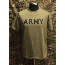 LANCER - T-shirt, MTS-khaki - med ARMY tryk