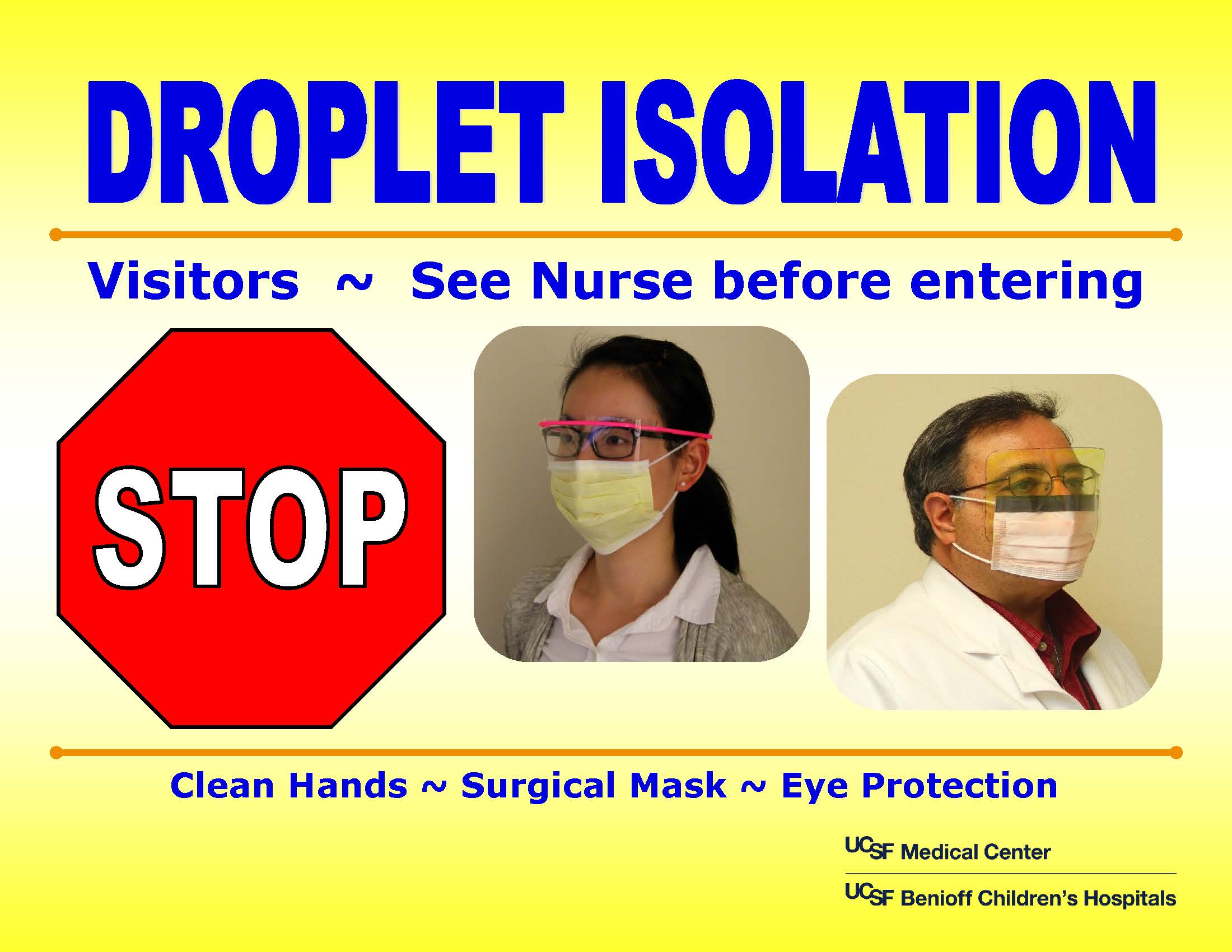 CDC Isolation Precaution Signs