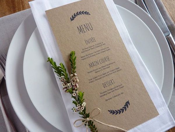 Mẫu menu thiệp cưới đẹp - 3