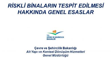 RİSKLİ+BİNALARIN+TESPİT+EDİLMESİ+HAKKINDA+GENEL+ESASLAR