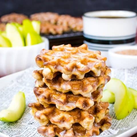 Mini Apple Fritter Waffle Donuts