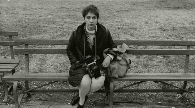 John Gossage, Diane Arbus in Washington Square Park, NYC, 1967, gelatin silver print, 20 x 24 in. Private Collection. (Photo copyright John Gossage)