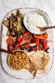 Grilled Vegetable and Chickpea Platter