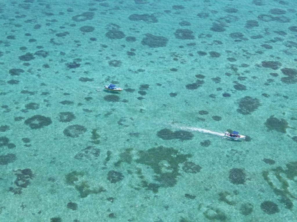 Lagon Maurice avec bateau