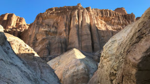 Red Cathedral on the Golden Canyon Tail in Death Valley National Park