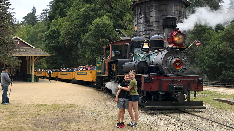 Train Rides At The Roaring Camp Railroad In Santa Cruz, California