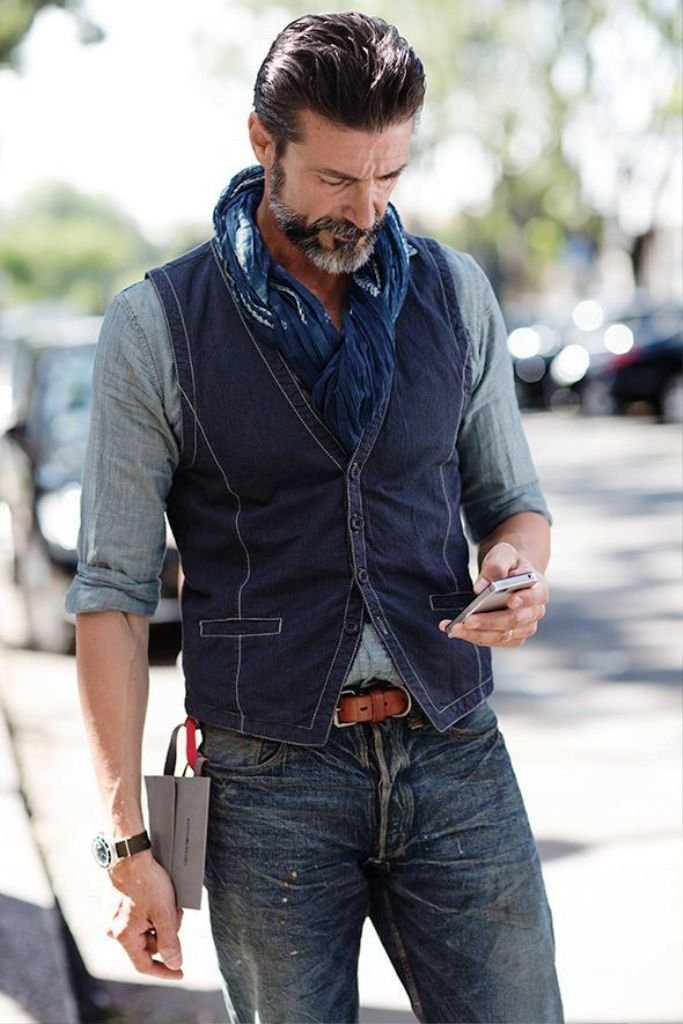 Denim Waistcoat For Men