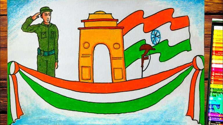 Republic Day Drawing : Republic Day Drawing Ideas - CareerGuide