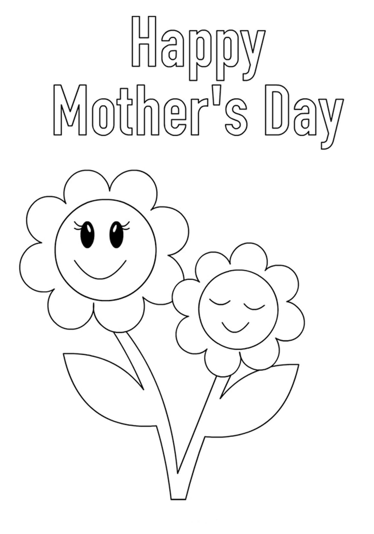 Happy Mothers Day Printable Card For Kids