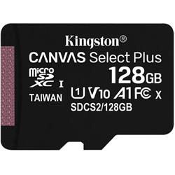 KINGSTON microSDXC 128GB Canvas Select Plus A1 C10 bez adaptéru