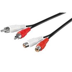 Kabel 2x Cinch-2x Cinch, M/F 10m