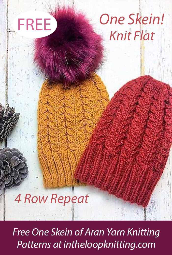 Free Aran Skull Cap Knitting Pattern