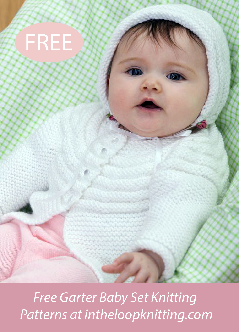 Free Baby Jacket and Bonnet Knitting Pattern Garter Stitch