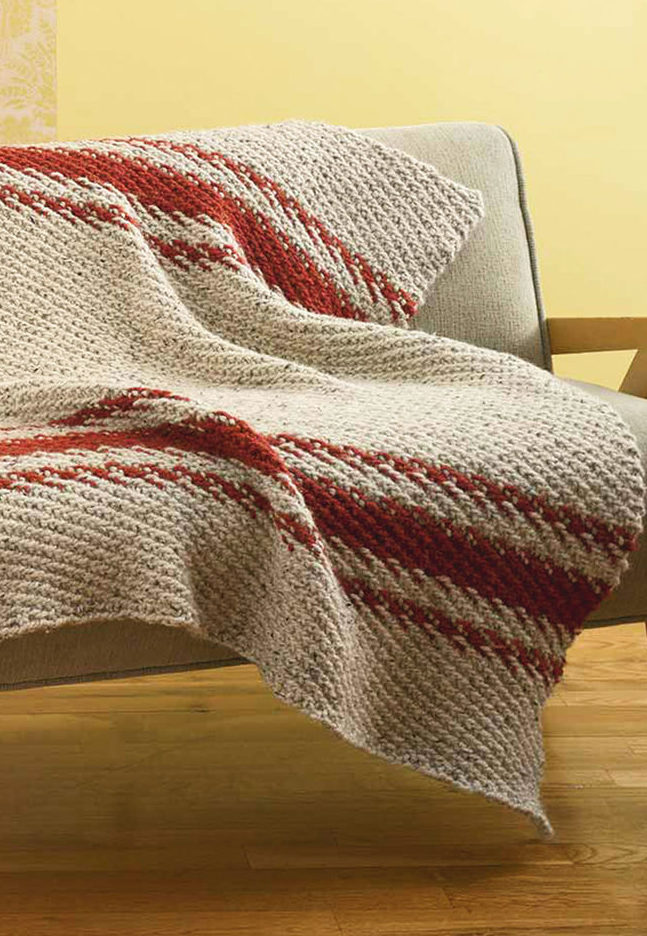 Free Knitting Pattern for Cozy Nook Throw