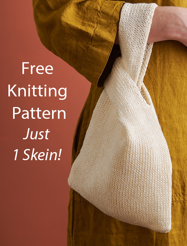 Dumpling Bag Free Knitting Pattern One Skein