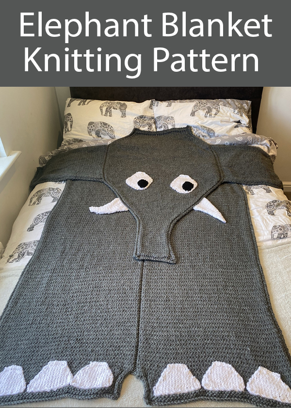 Knitting Pattern for Elephant Blanket